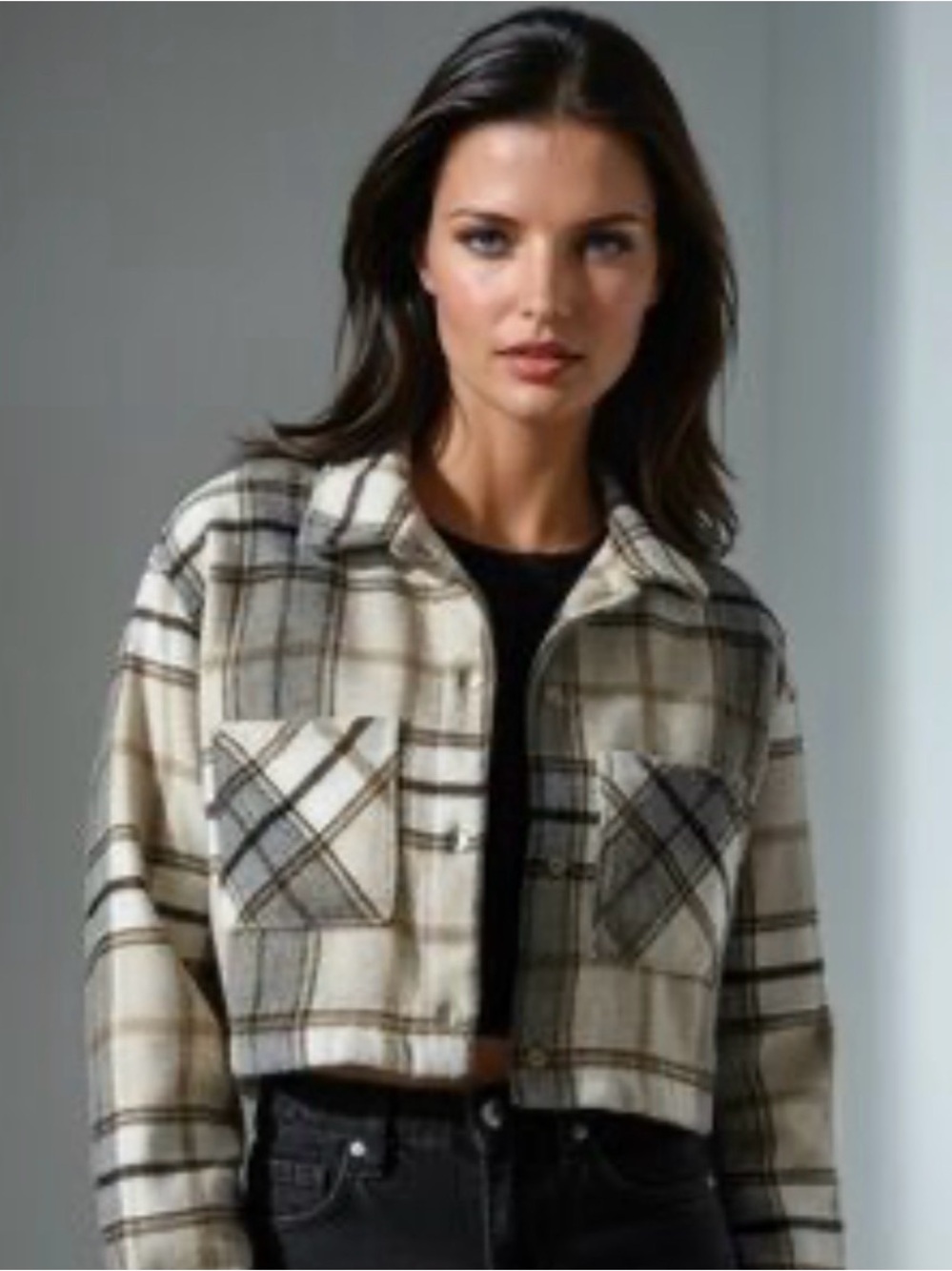 For The Republic Plaid Shacket